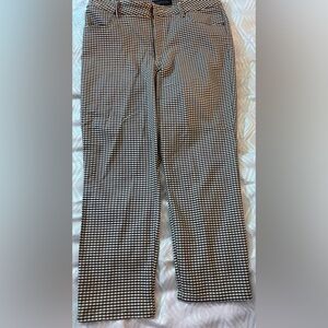 Tommy Hilfiger Brown and White Checkered Trousers size 18